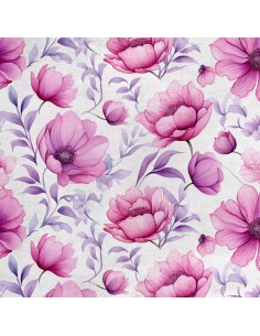 Royal Samt Stoff Polyester Zum Nähen - Motiv Blumen - RDX2757