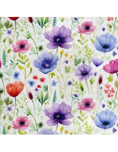Royal Samt Stoff Polyester Zum Nähen - Motiv Blumen - RDX2760