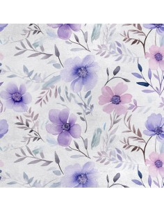 Royal Samt Stoff Polyester Zum Nähen - Motiv Blumen - RDX2769