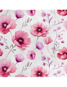 Royal Samt Stoff Polyester Zum Nähen - Motiv Blumen - RDX2772