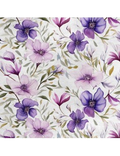 Royal Samt Stoff Polyester Zum Nähen - Motiv Blumen - RDX2780