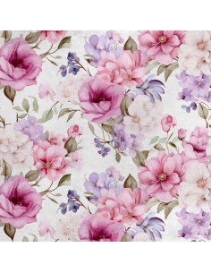 Royal Samt Stoff Polyester Zum Nähen - Motiv Blumen - RDX2787