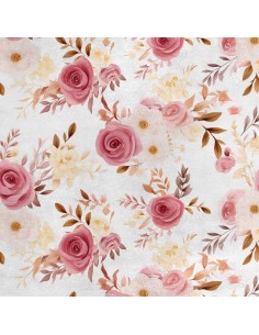 Royal Samt Stoff Polyester Zum Nähen - Motiv Blumen - RDX2791
