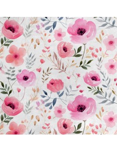 Royal Samt Stoff Polyester Zum Nähen - Motiv Blumen - RDX2793
