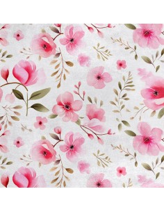 Royal Samt Stoff Polyester Zum Nähen - Motiv Blumen - RDX2794