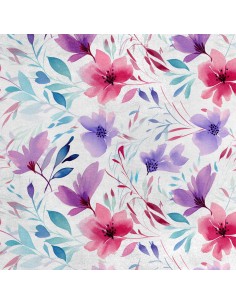 Royal Samt Stoff Polyester Zum Nähen - Motiv Blumen - RDX2802