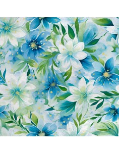 Royal Samt Stoff Polyester Zum Nähen - Motiv Blumen - RDX2806