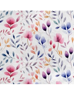 Royal Samt Stoff Polyester Zum Nähen - Motiv Blumen - RDX2810
