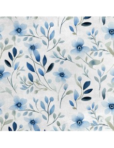 Royal Samt Stoff Polyester Zum Nähen - Motiv Blumen - RDX2816