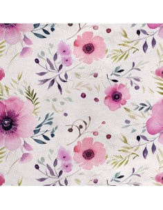 Royal Samt Stoff Polyester Zum Nähen - Motiv Blumen - RDX2824