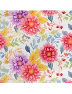 Royal Samt Stoff Polyester Zum Nähen - Motiv Blumen - RDX2825