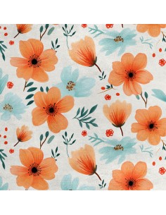 Royal Samt Stoff Polyester Zum Nähen - Motiv Blumen - RDX2828