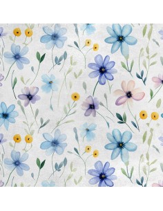 Royal Samt Stoff Polyester Zum Nähen - Motiv Blumen - RDX2830