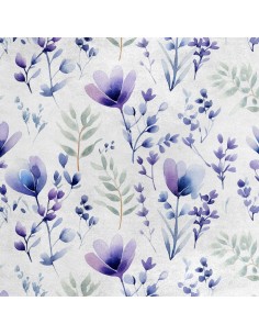 Royal Samt Stoff Polyester Zum Nähen - Motiv Blumen - RDX2838