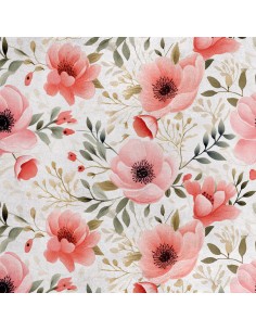 Royal Samt Stoff Polyester Zum Nähen - Motiv Blumen - RDX2847