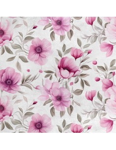 Royal Samt Stoff Polyester Zum Nähen - Motiv Blumen - RDX2865