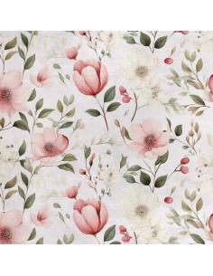 Royal Samt Stoff Polyester Zum Nähen - Motiv Blumen - RDX2875