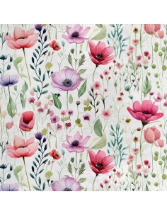 Royal Samt Stoff Polyester Zum Nähen - Motiv Blumen - RDX2879