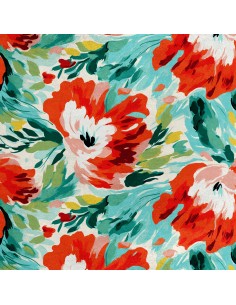 Royal Samt Stoff Polyester Zum Nähen - Motiv Blumen - RDX2880
