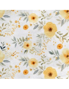 Royal Samt Stoff Polyester Zum Nähen - Motiv Blumen - RDX2885