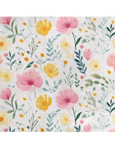 Royal Samt Stoff Polyester Zum Nähen - Motiv Blumen - RDX2886