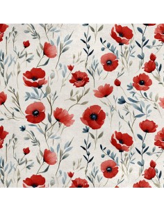 Royal Samt Stoff Polyester Zum Nähen - Motiv Blumen - RDX2887