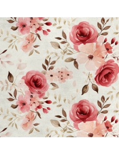 Royal Samt Stoff Polyester Zum Nähen - Motiv Blumen - RDX2890