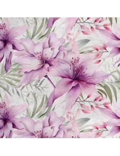 Royal Samt Stoff Polyester Zum Nähen - Motiv Blumen - RDX2892