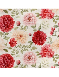 Royal Samt Stoff Polyester Zum Nähen - Motiv Blumen - RDX2898