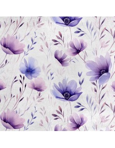 Royal Samt Stoff Polyester Zum Nähen - Motiv Blumen - RDX2900