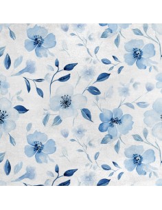 Royal Samt Stoff Polyester Zum Nähen - Motiv Blumen - RDX2901