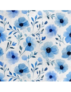 Royal Samt Stoff Polyester Zum Nähen - Motiv Blumen - RDX2902