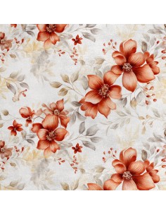 Royal Samt Stoff Polyester Zum Nähen - Motiv Blumen - RDX2903