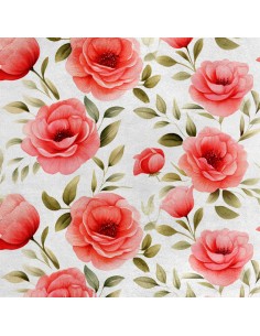 Royal Samt Stoff Polyester Zum Nähen - Motiv Blumen - RDX2909