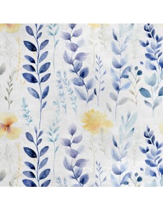 Royal Samt Stoff Polyester Zum Nähen - Motiv Blumen - RDX2907