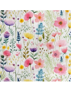 Royal Samt Stoff Polyester Zum Nähen - Motiv Blumen - RDX2914