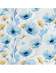 Royal Samt Stoff Polyester Zum Nähen - Motiv Blumen - RDX2920