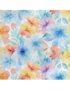 Royal Samt Stoff Polyester Zum Nähen - Motiv Blumen - RDX2930