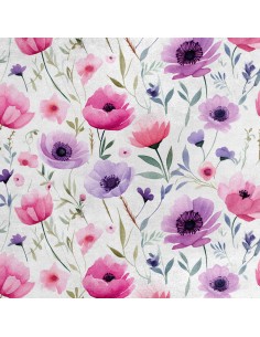 Royal Samt Stoff Polyester Zum Nähen - Motiv Blumen - RDX2936
