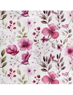 Royal Samt Stoff Polyester Zum Nähen - Motiv Blumen - RDX2941