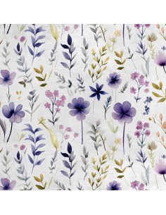 Royal Samt Stoff Polyester Zum Nähen - Motiv Blumen - RDX2946