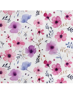 Royal Samt Stoff Polyester Zum Nähen - Motiv Blumen - RDX2954