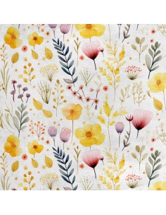 Royal Samt Stoff Polyester Zum Nähen - Motiv Blumen - RDX2962