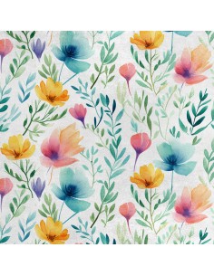 Royal Samt Stoff Polyester Zum Nähen - Motiv Blumen - RDX2968