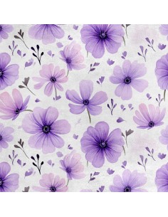 Royal Samt Stoff Polyester Zum Nähen - Motiv Blumen - RDX2973