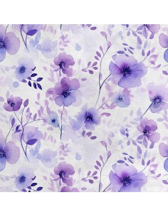 Royal Samt Stoff Polyester Zum Nähen - Motiv Blumen - RDX2974