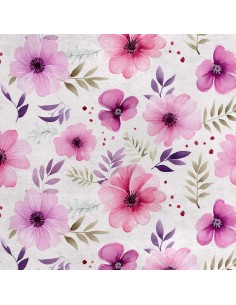 Royal Samt Stoff Polyester Zum Nähen - Motiv Blumen - RDX2976