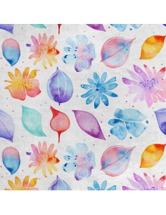 Royal Samt Stoff Polyester Zum Nähen - Motiv Blumen - RDX2982