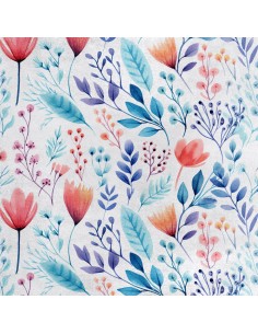 Royal Samt Stoff Polyester Zum Nähen - Motiv Blumen - RDX2984