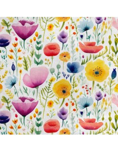 Royal Samt Stoff Polyester Zum Nähen - Motiv Blumen - RDX3016